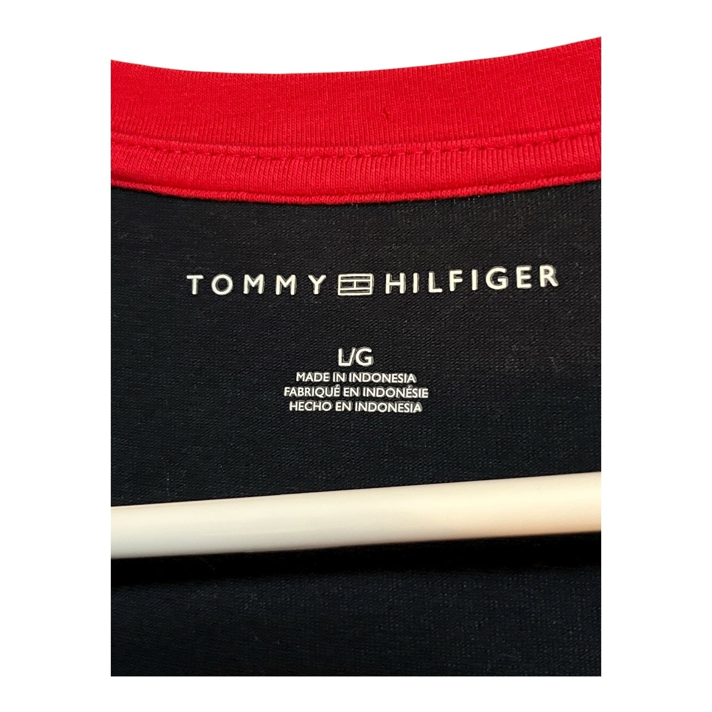 Tommy Hilfiger Women’s Navy Short Sleeve Logo Tape T-Shirt Dress Size L