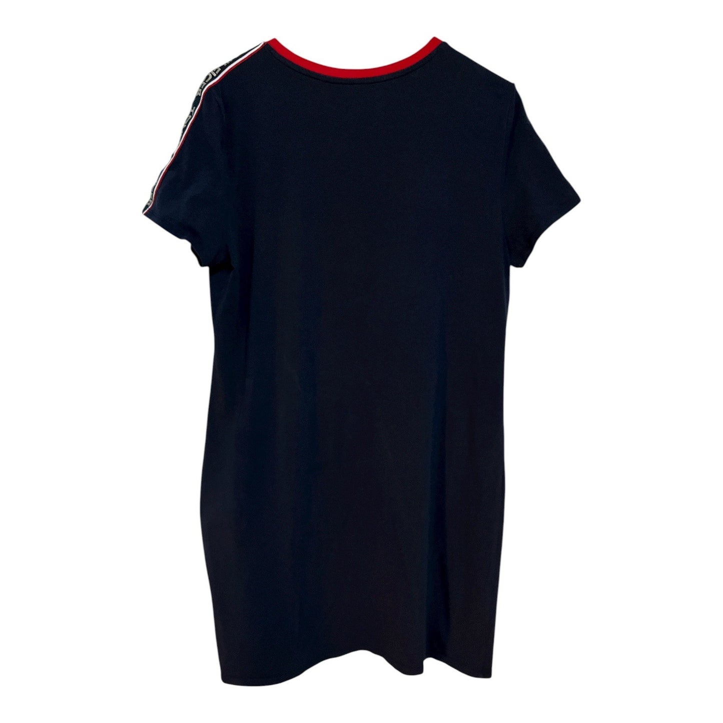 Tommy Hilfiger Women’s Navy Short Sleeve Logo Tape T-Shirt Dress Size L