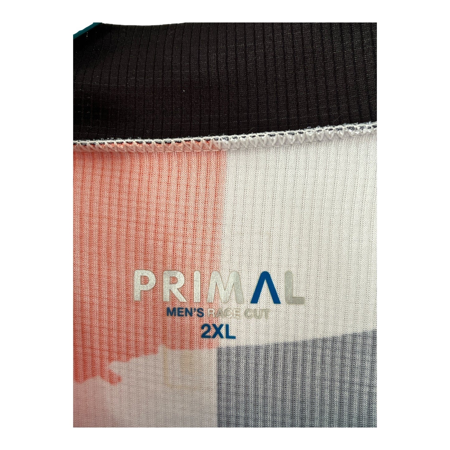 Primal Men’s 2XL CAAM Events Red Black White Cycling Jersey Race Cut Short Sleeve