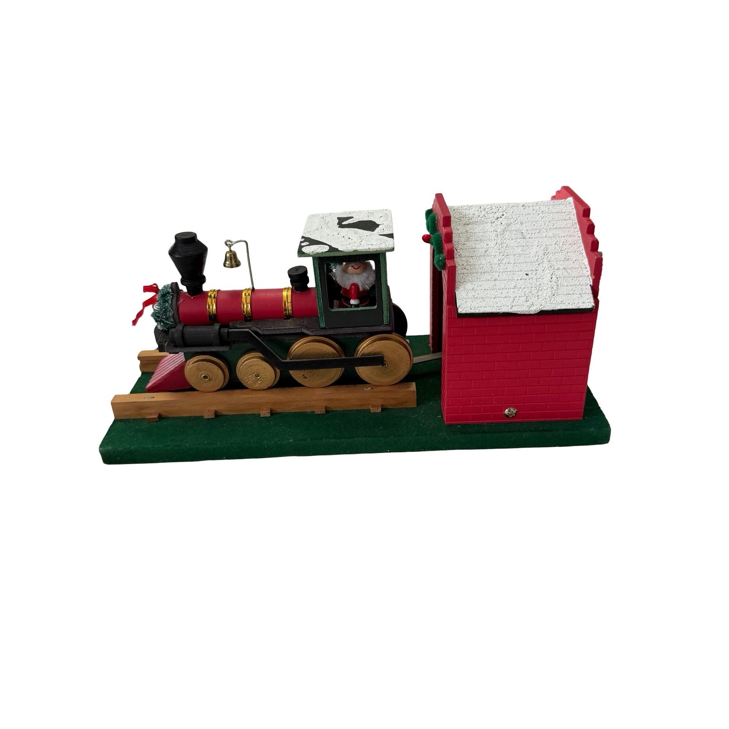 Vintage Berkeley Designs Animated Christmas Train Music Box Santa Here Comes Santa Claus