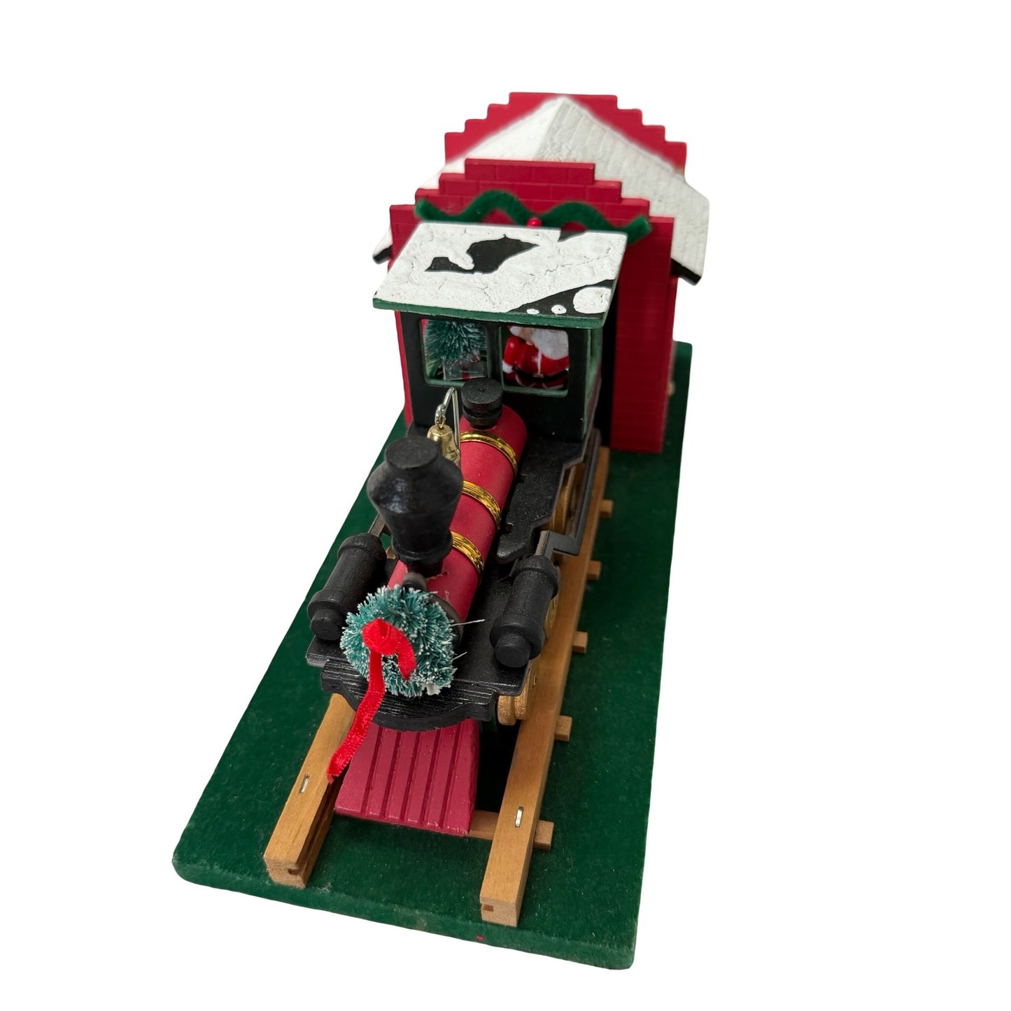 Vintage Berkeley Designs Animated Christmas Train Music Box Santa Here Comes Santa Claus
