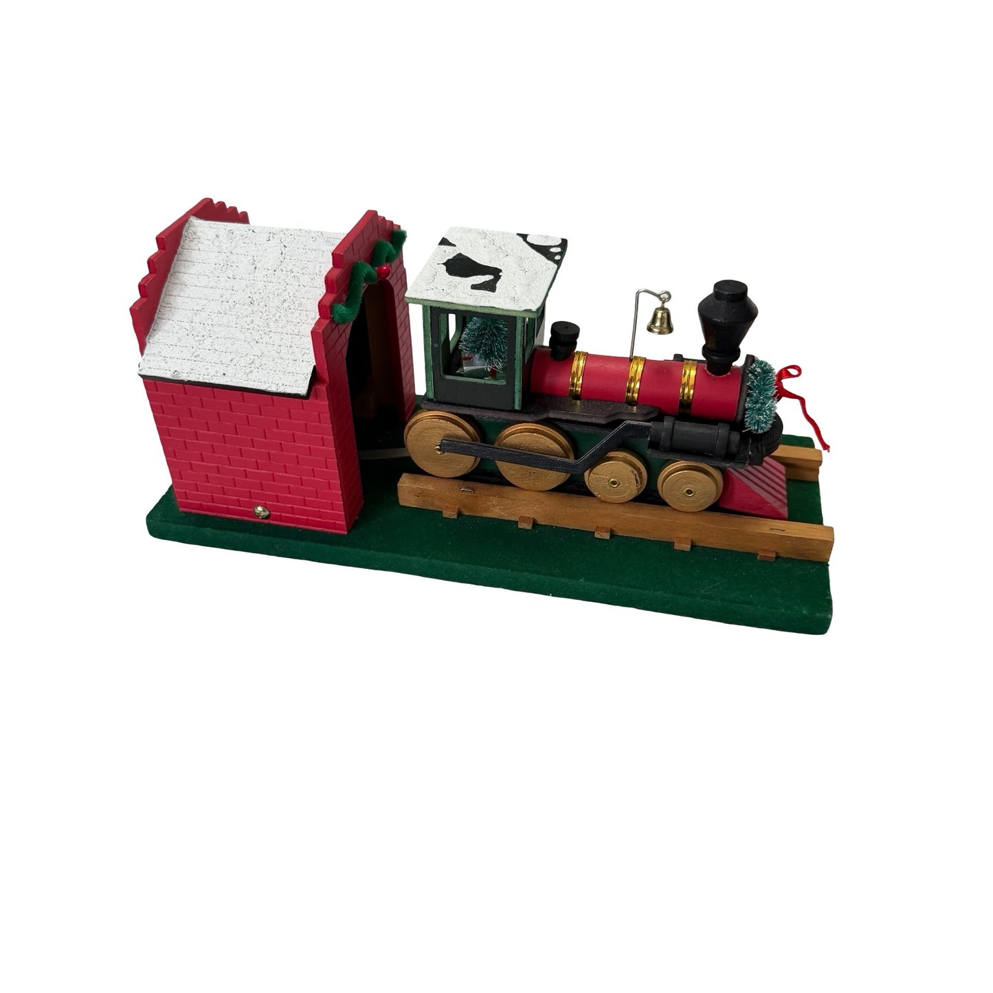 Vintage Berkeley Designs Animated Christmas Train Music Box Santa Here Comes Santa Claus