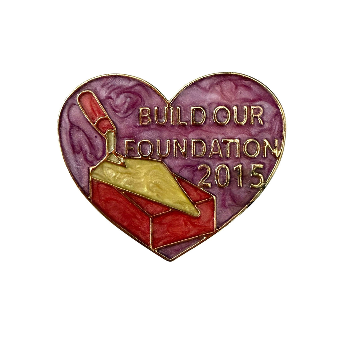 2015 Moose International Build Our Foundation Heart Membership Award Lapel Pin