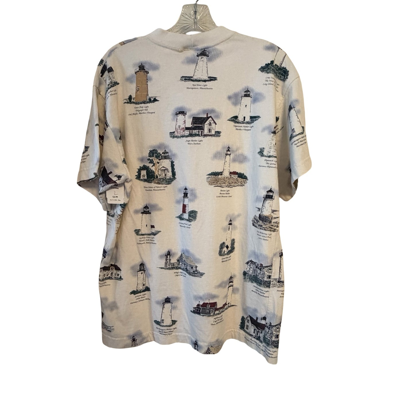 Art Unlimited Sportswear Lighthouse All Over Print T Shirt USA Made 100% Cotton Adult Large