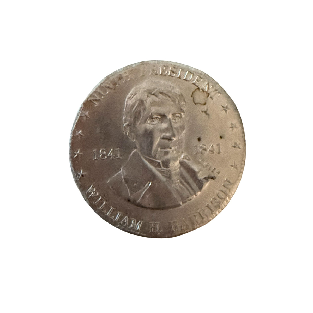 Vintage Shell Mr President Coin Game William Henry Harrison Token 1 Inch