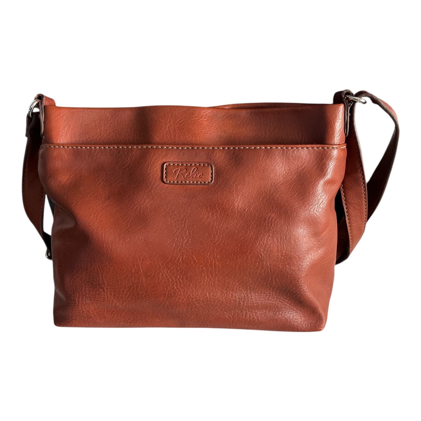 Vintage Relic Rust Brown Crossbody Purse Vegan Leather Y2K Early 2000s