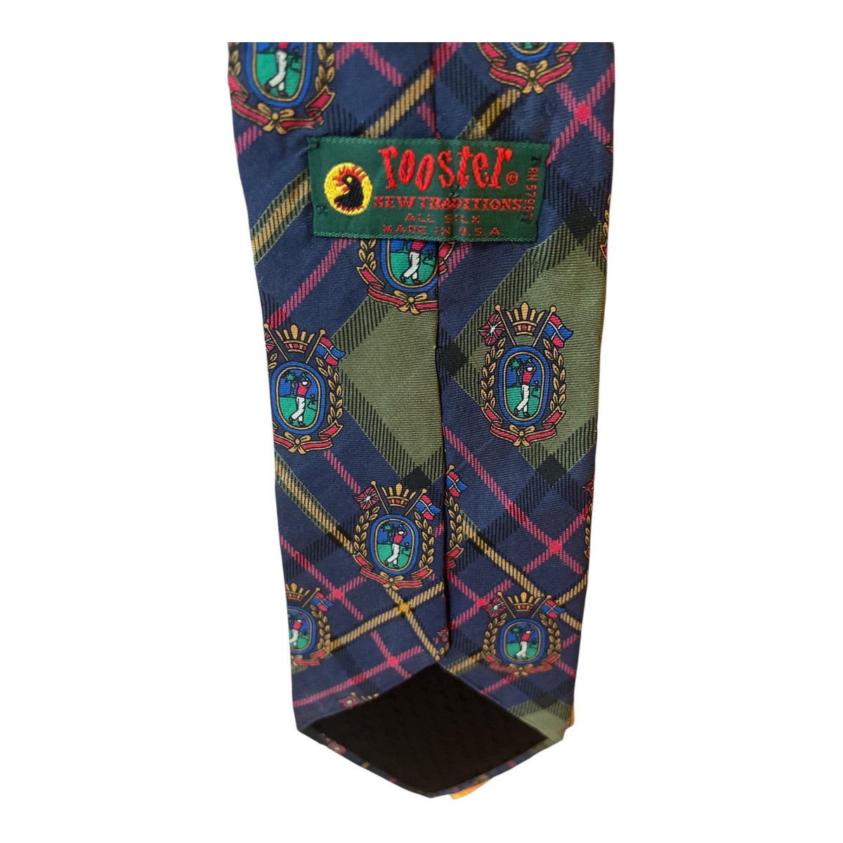Robert Talbott Rooster Vintage 1990s Silk Golf Neckties Made USA Set of 2