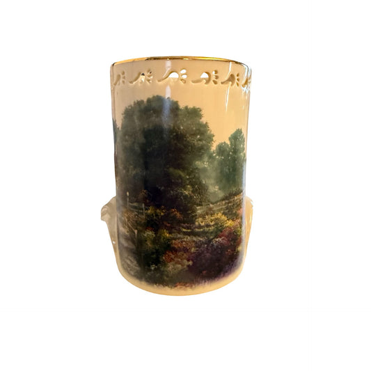 Lenox Thomas Kinkade The Light of Peace Votive Fine Ivory China Lighthouse Candle Holder 2000