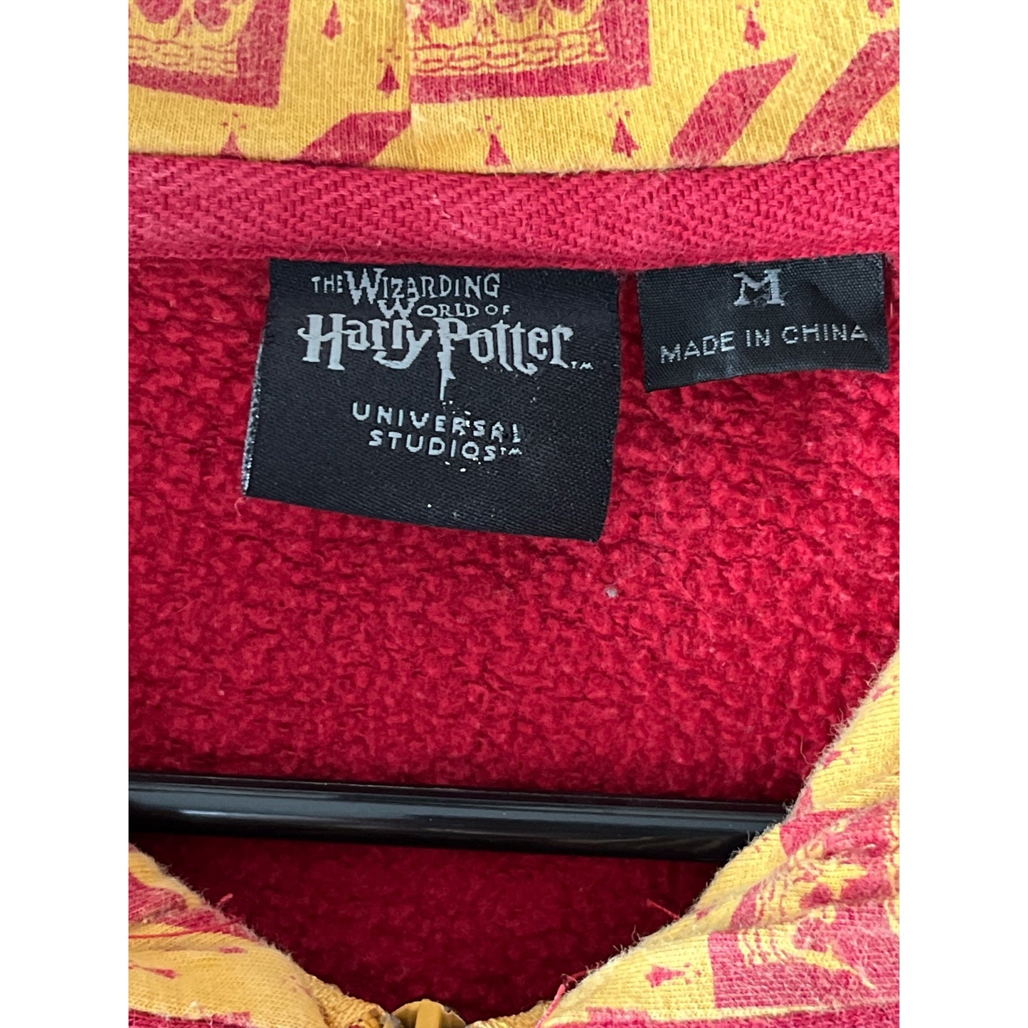 Harry Potter Gryffindor Zip Hoodie Adult Medium Wizarding World Universal Studios
