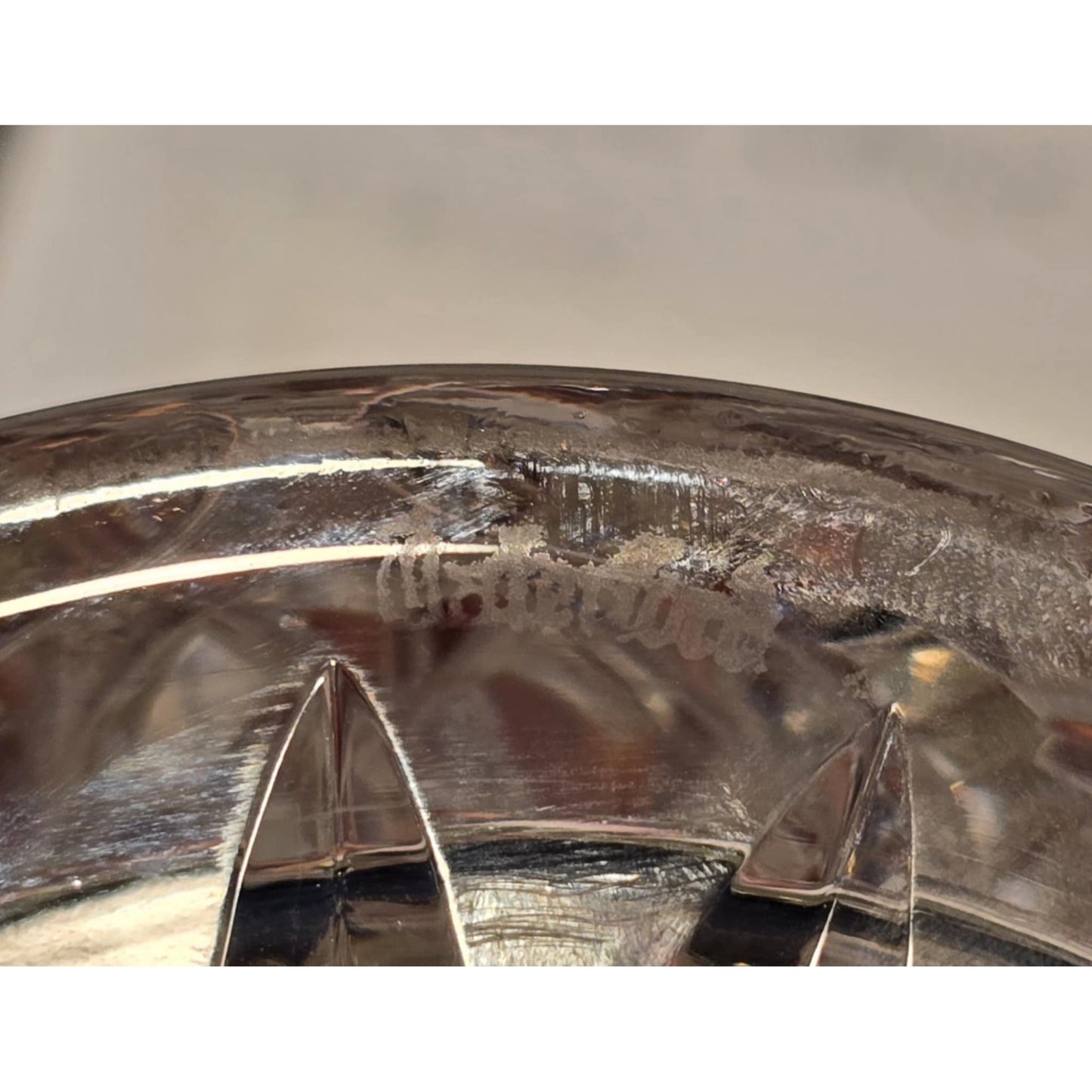 Signed Waterford Crystal Decanter – Starburst & Crosshatch Cut – Vintage Irish Crystal Barware – 12.5” with Stopper – 4” Base