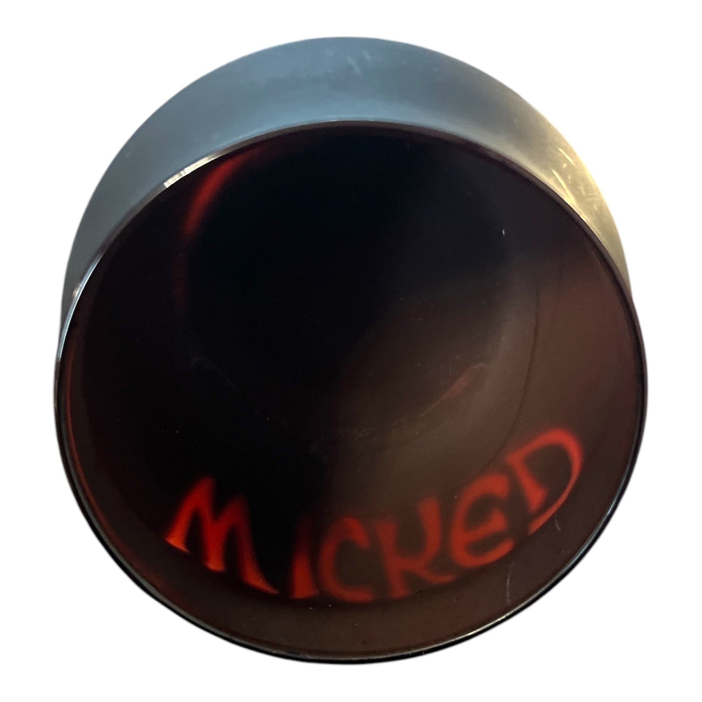 Vtg Yankee Candle Wicked Black Red Glass Candle Holder Halloween Gothic Decor