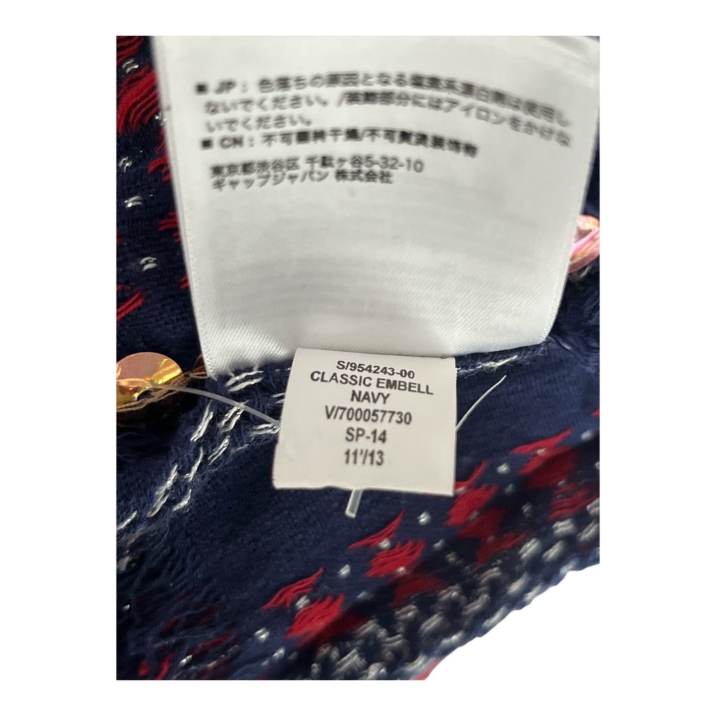 Old Navy Classic Embellished Navy Scarf – Sequins – One Size – NWT