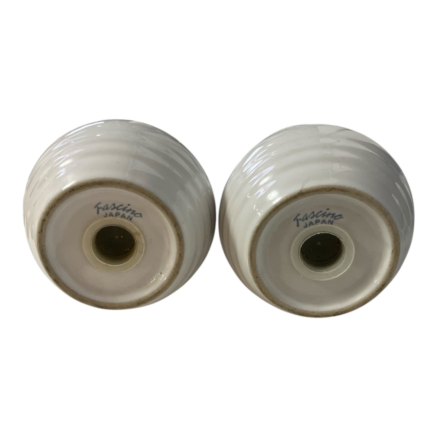 Vintage Fascina Japan Salt & Pepper Shaker Set Floral Ceramic