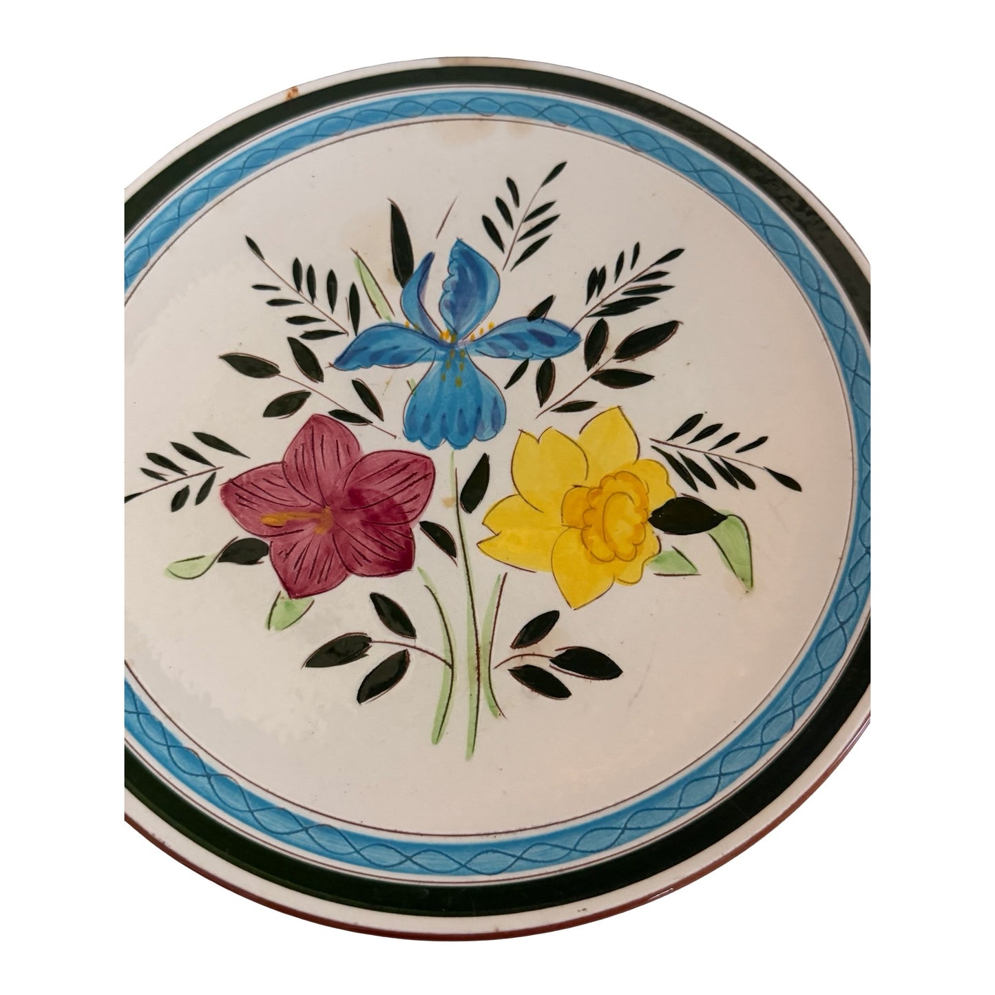 Vintage Stangl Pottery Country Garden Dinner Plates Set of 2 Hand Painted 10"