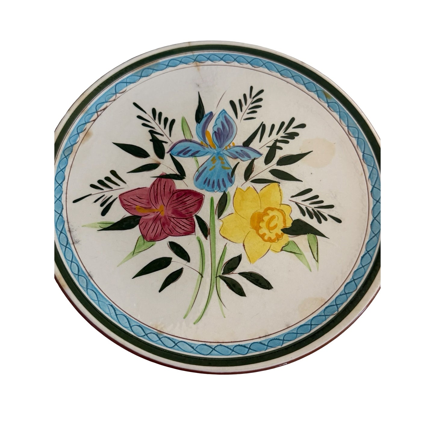 Vintage Stangl Pottery Country Garden Dinner Plates Set of 2 Hand Painted 10"