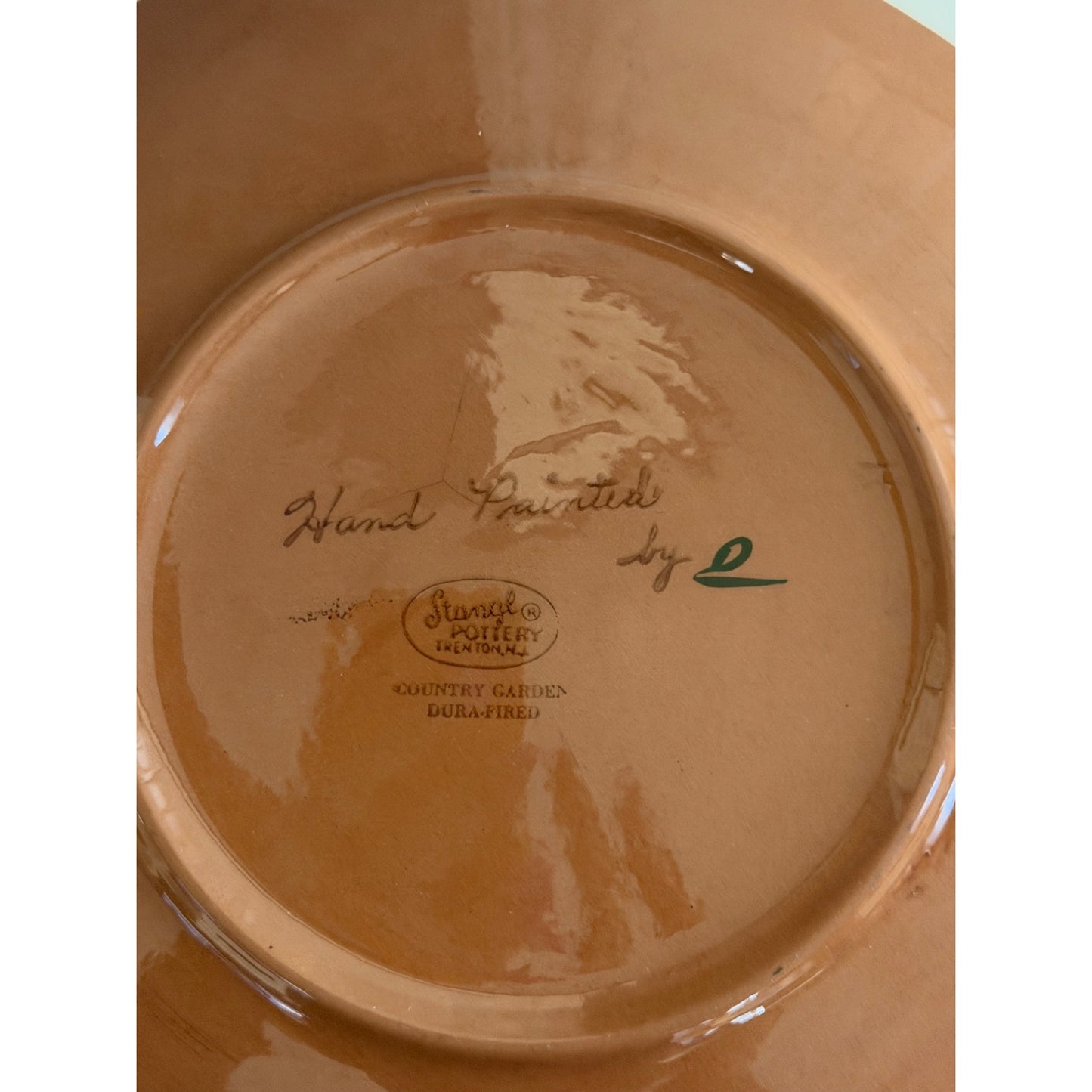 Vintage Stangl Pottery Country Garden Dinner Plates Set of 2 Hand Painted 10"