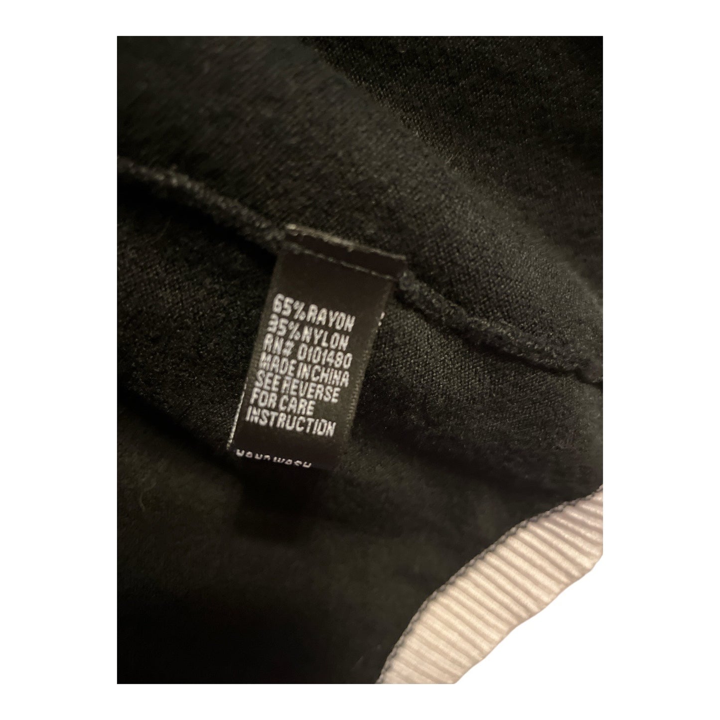 Vtg Pierri New York Women’s Zip Front Sweater – Black & White Colorblock – Size XL