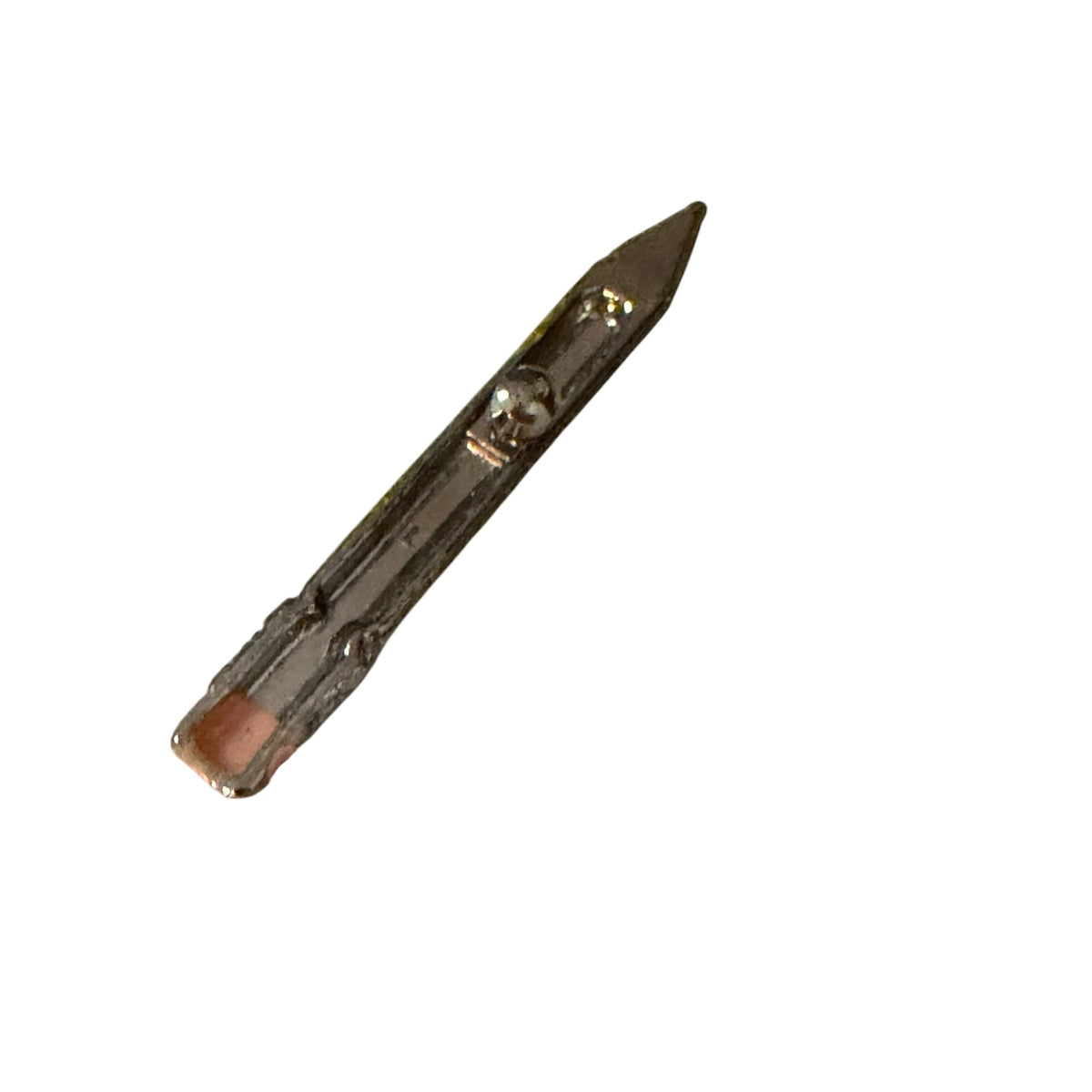 Vintage Yellow Pencil Brooch Pink Eraser Teacher School Novelty Pin 2.5"