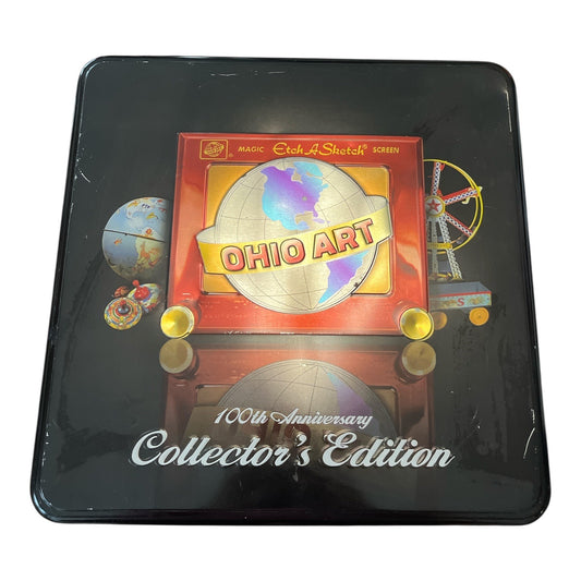 Ohio Art 100th Anniversary Collector’s Edition Etch A Sketch | Gold Metallic | COA & Tin