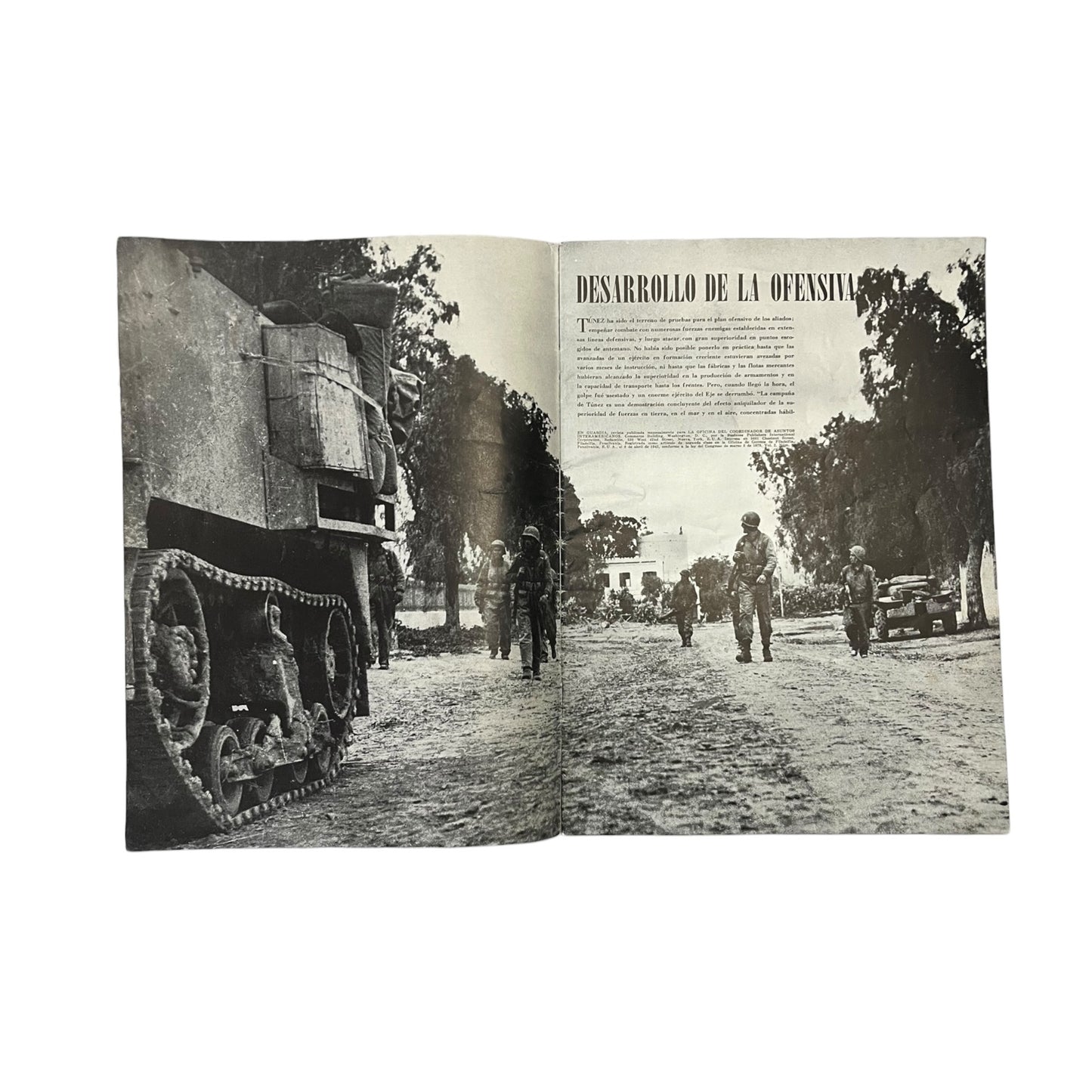 Vintage 1940s En Guardia Magazine Spanish WWII Propaganda Aviation Cover Latin America No 9