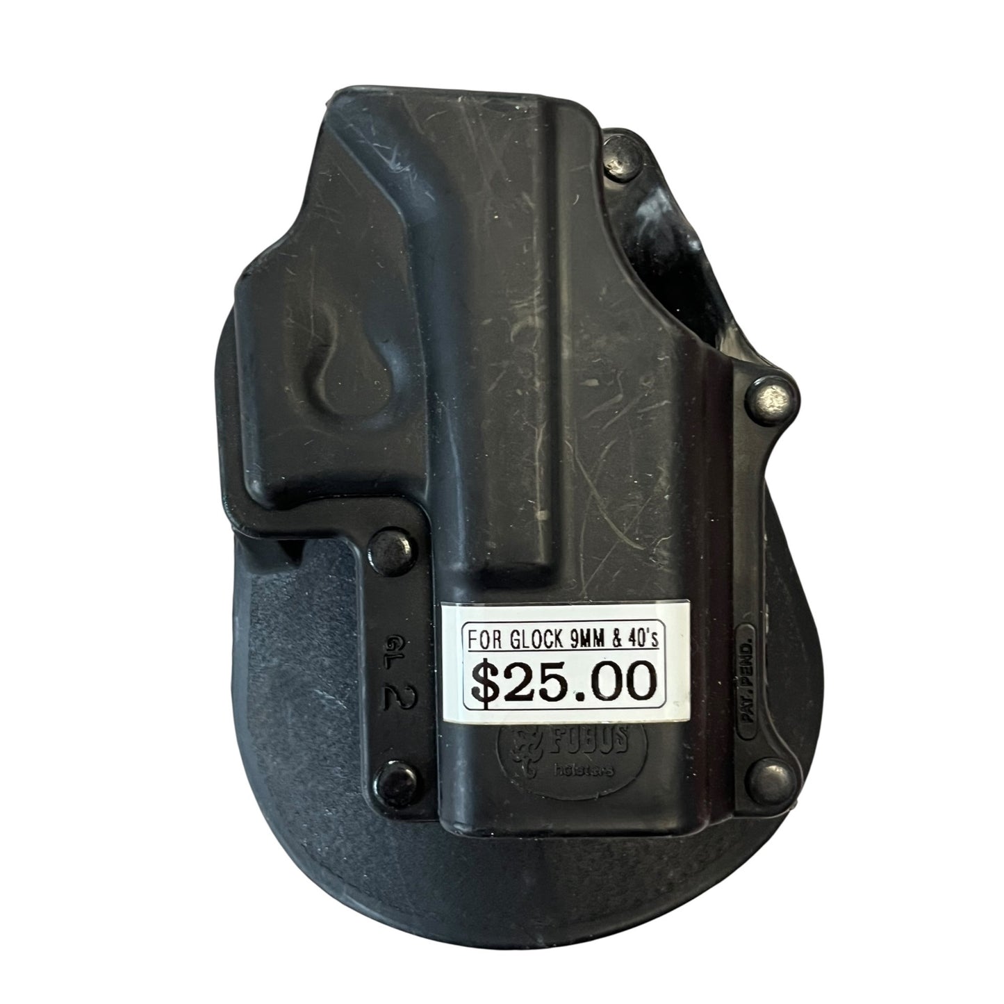 Fobus GL2 Paddle Holster Glock 9mm .40 S&W Right Hand Polymer OWB Black Mid 2000s