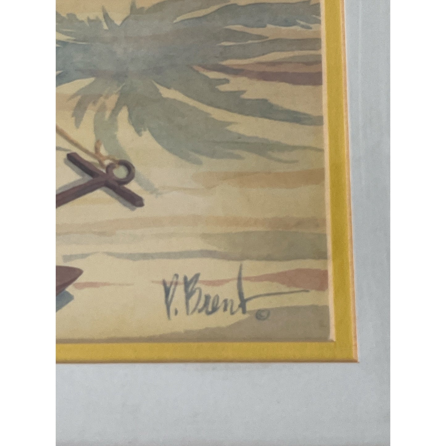 “Sailboats by the Shore” Framed Coastal Art Print by Paul Brent – 20x26