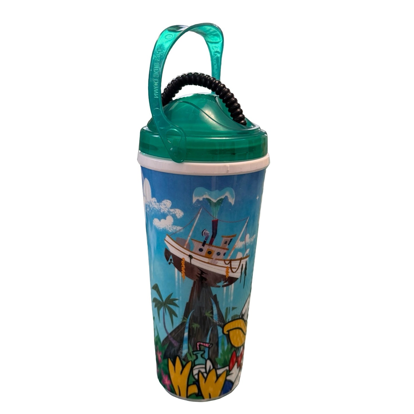 Walt Disney World 50th Anniversary Whirley DrinkWorks Tumbler Mickey Donald Green Lid