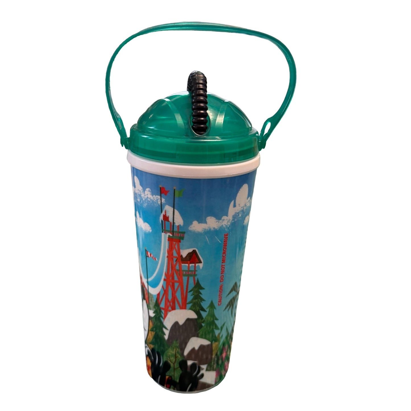 Walt Disney World 50th Anniversary Whirley DrinkWorks Tumbler Mickey Donald Green Lid