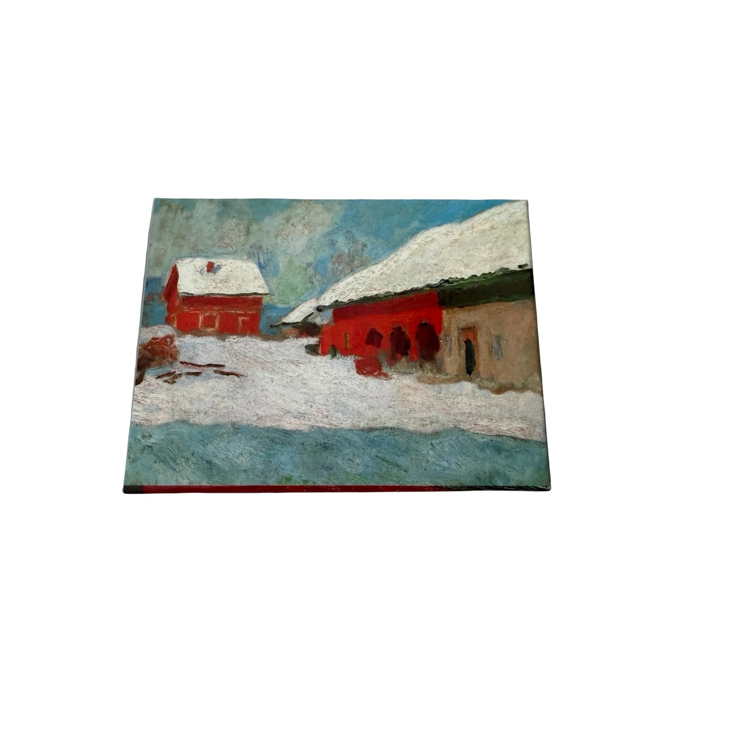 Vintage Galison Claude Monet Red Barns in Norway Holiday Cards Boxed Set 18 of 20