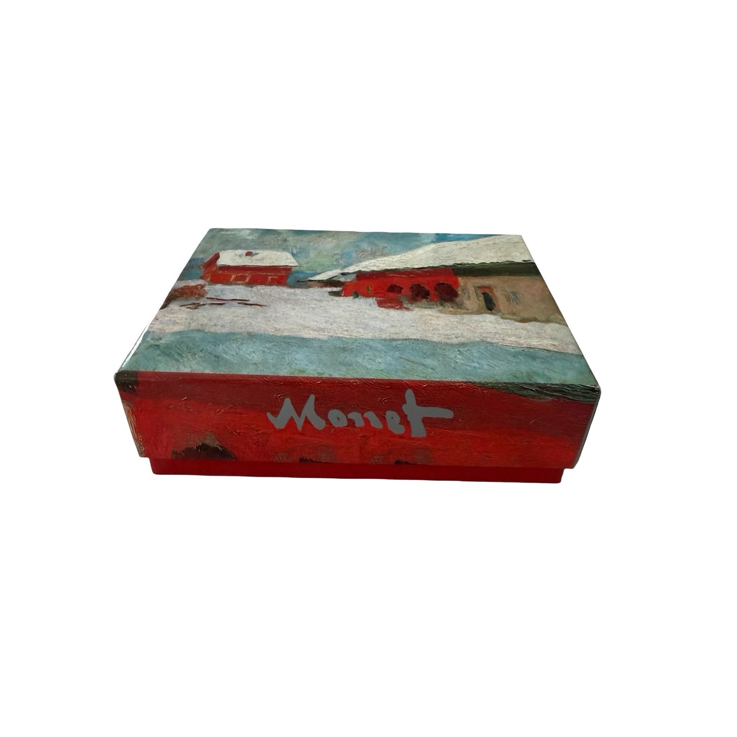 Vintage Galison Claude Monet Red Barns in Norway Holiday Cards Boxed Set 18 of 20