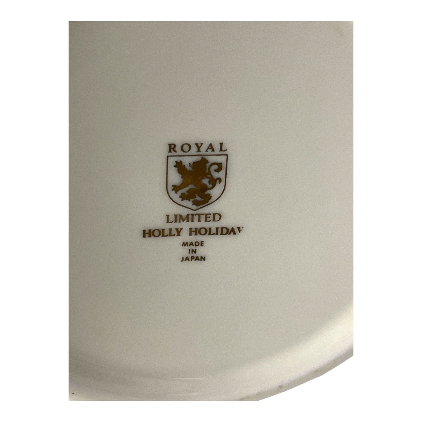 Royal Limited Holly Holiday Teapot Made in Japan Gold Trim Porcelain