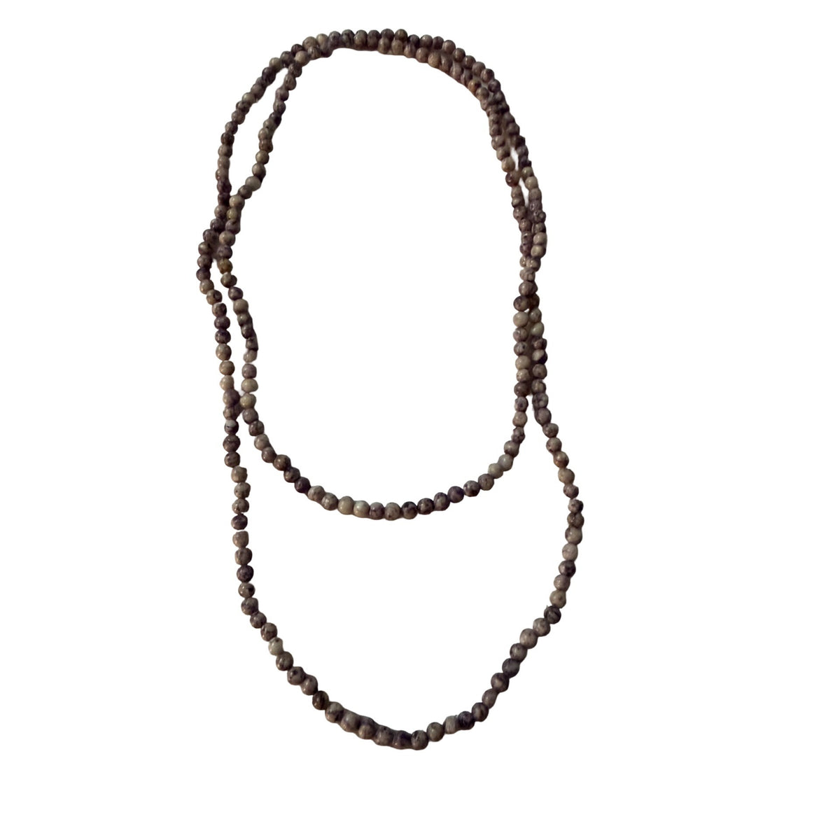 Long Purple Lepidolite Natural Stone Bead Necklace 32" Endless Strand