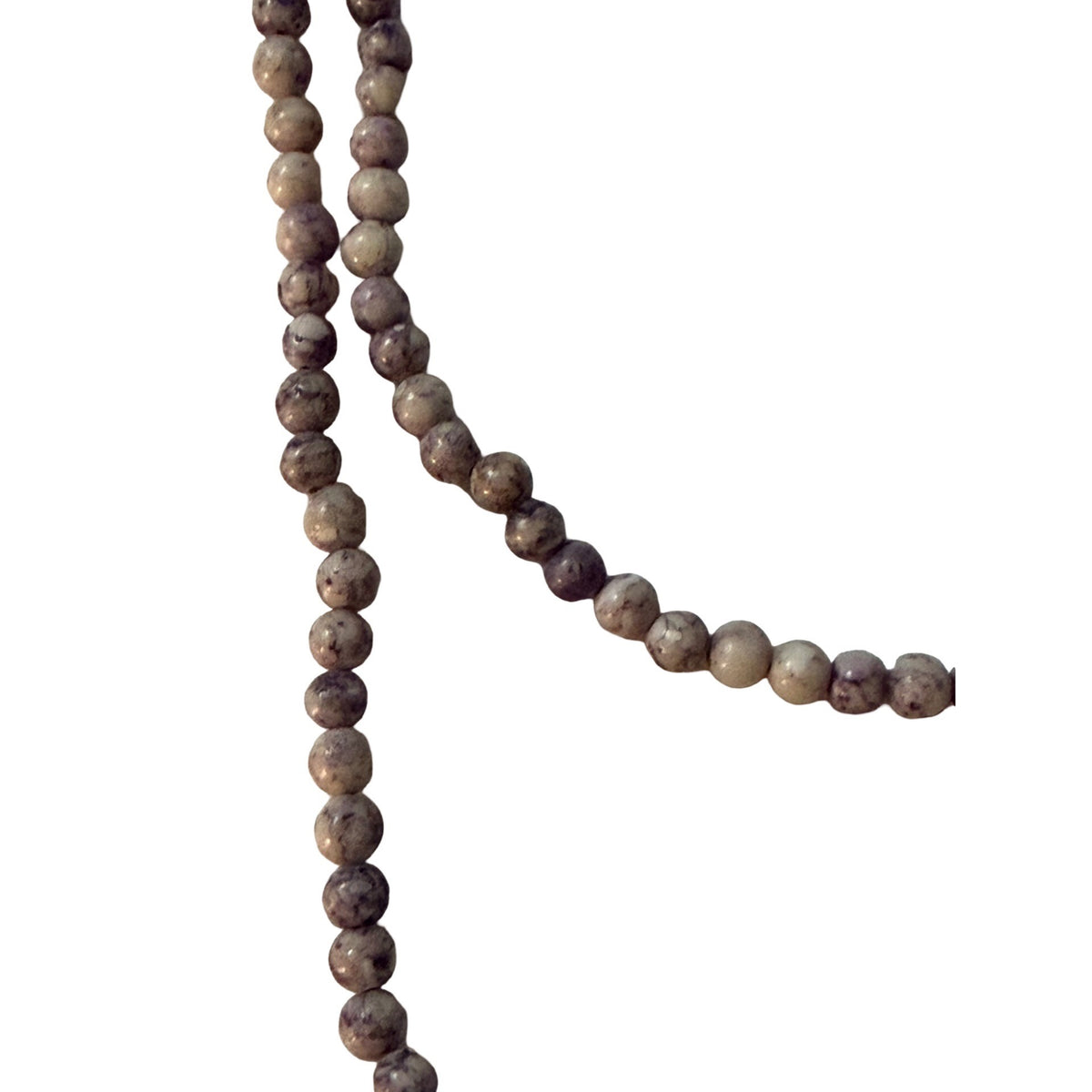 Long Purple Lepidolite Natural Stone Bead Necklace 32" Endless Strand