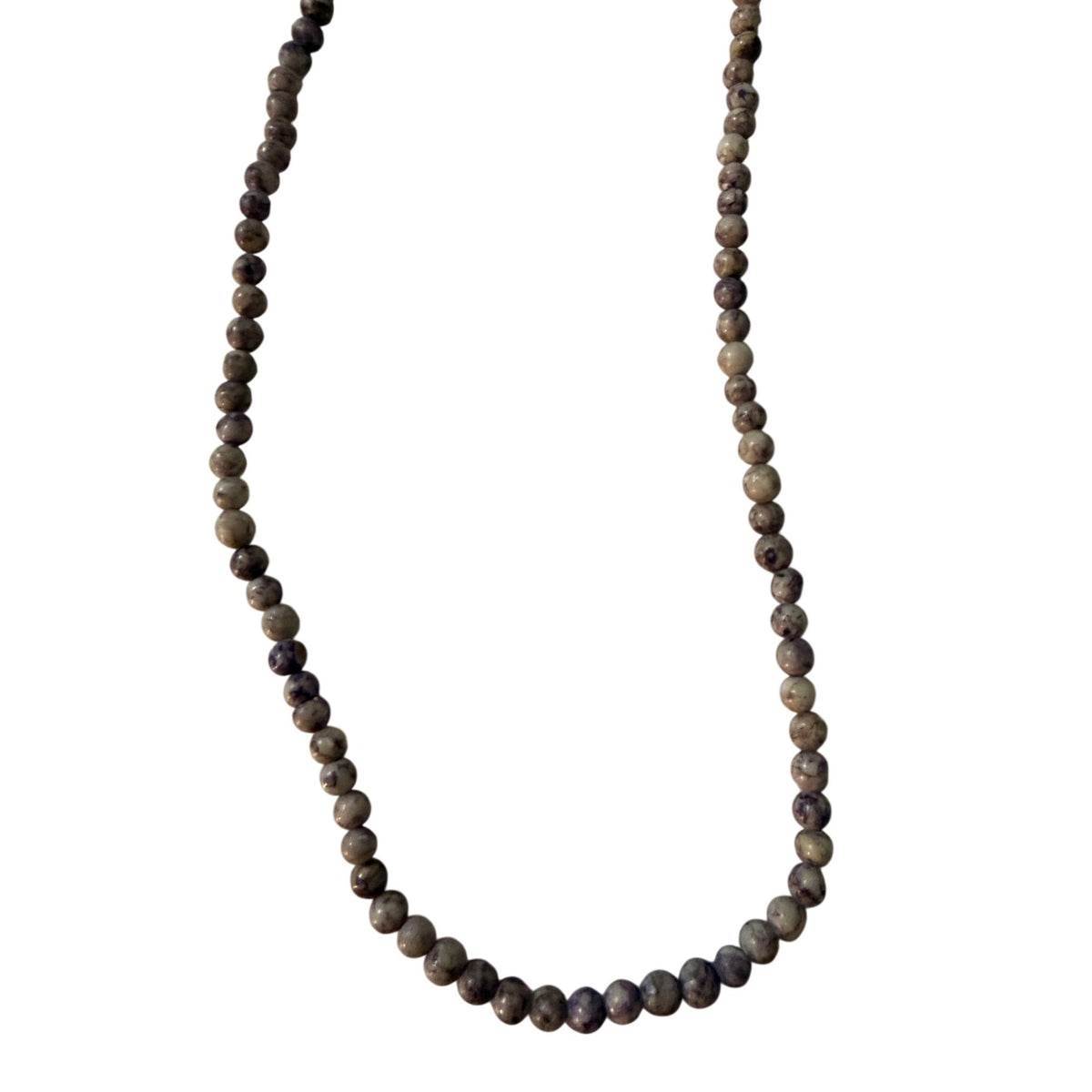 Long Purple Lepidolite Natural Stone Bead Necklace 32" Endless Strand