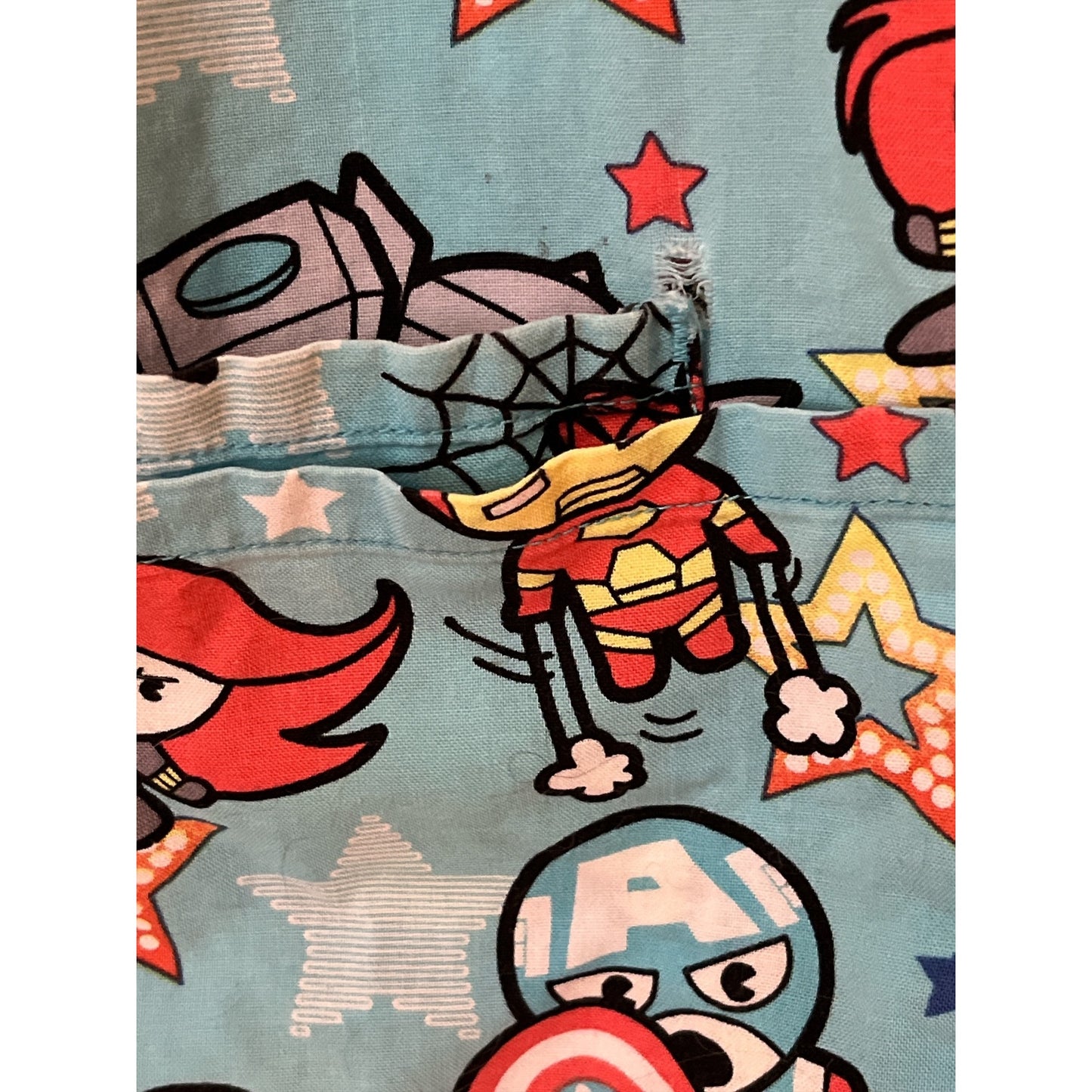 Marvel & Dickies Scrub Tops Set - S - Vibrant Fuschia & Cartoon Avengers Print