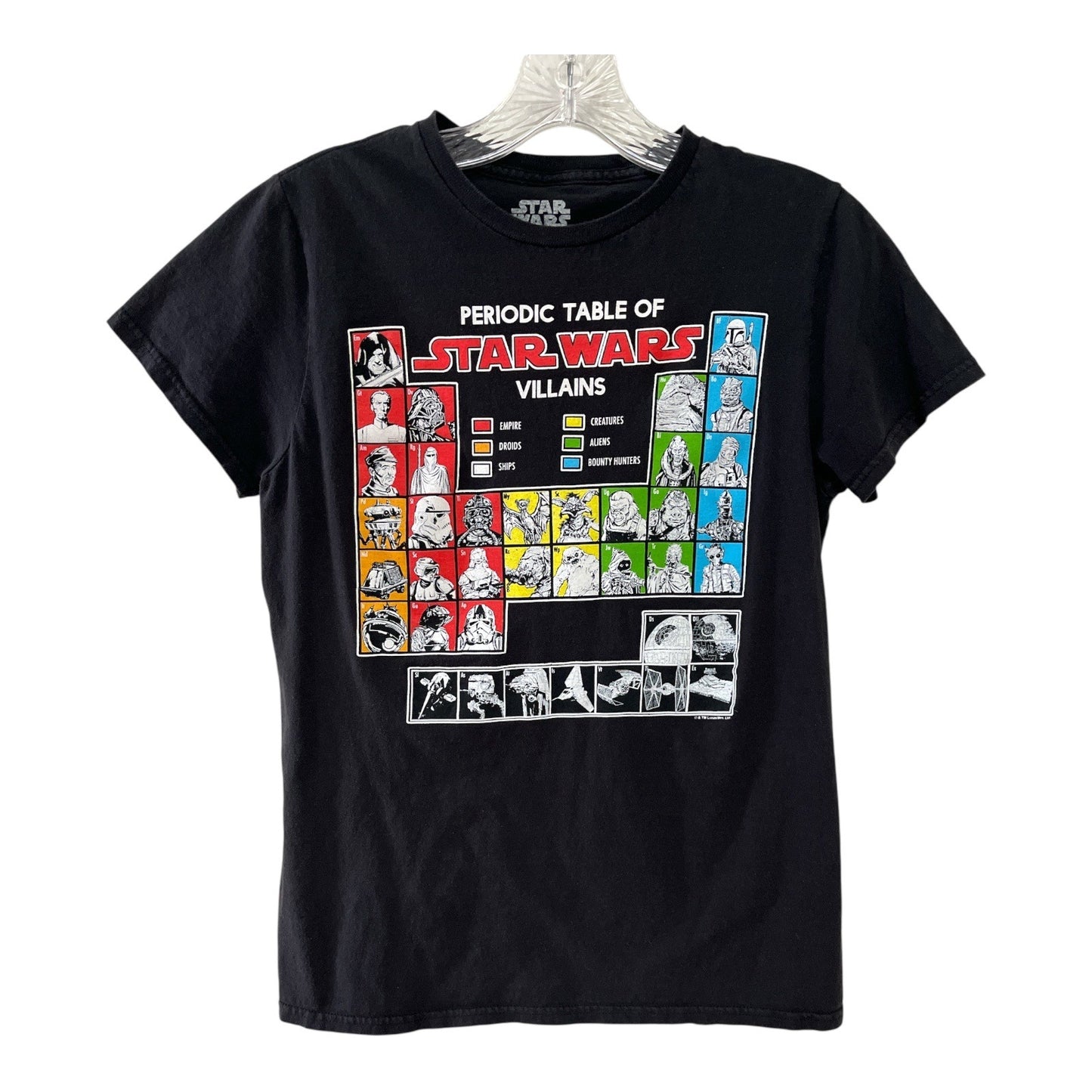 Star Wars Periodic Table of Villains Graphic T-Shirt – Fifth Sun – Size Small