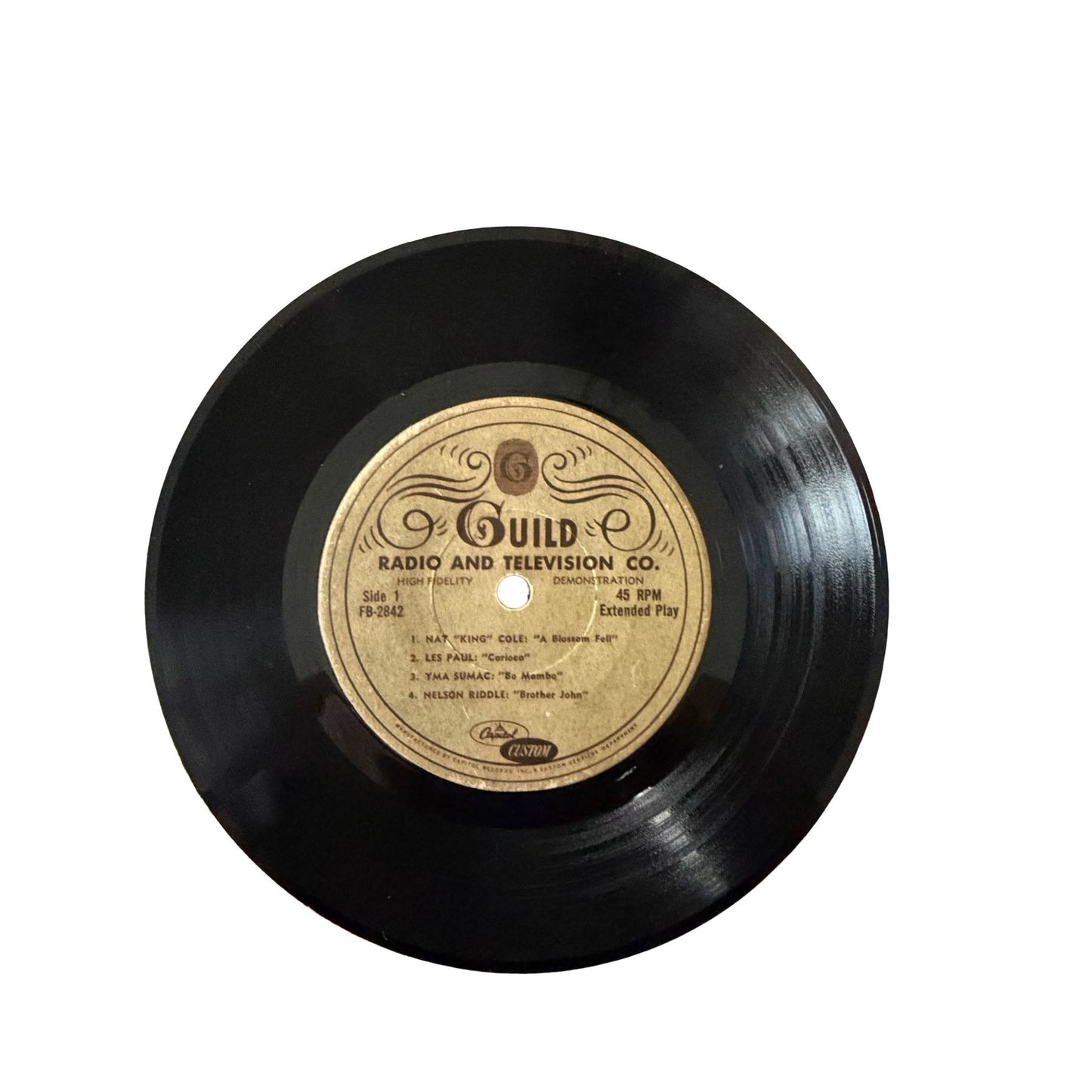 1956 Guild Radio Television Co Demonstration 45 RPM EP Capitol Custom Record Graphoanal