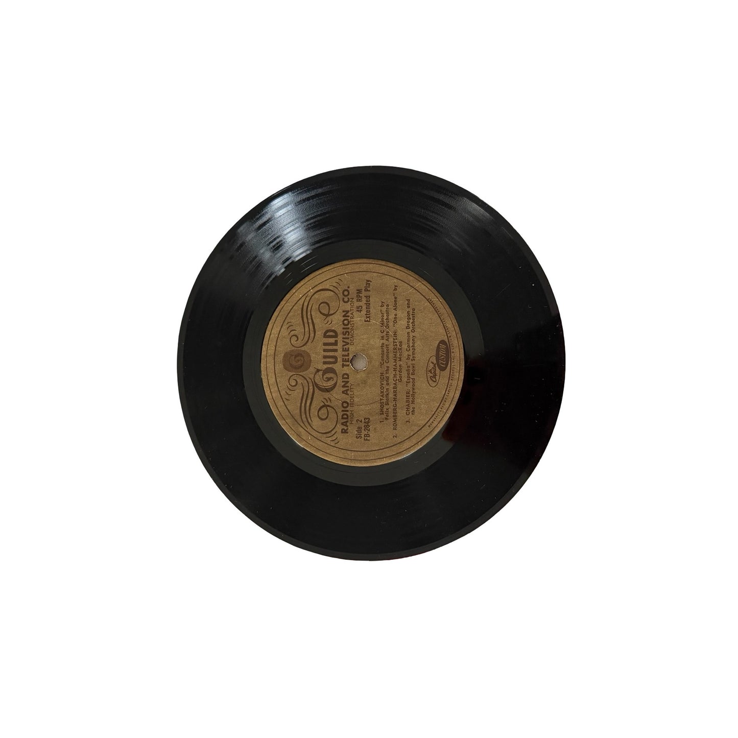 1956 Guild Radio Television Co Demonstration 45 RPM EP Capitol Custom Record Graphoanal