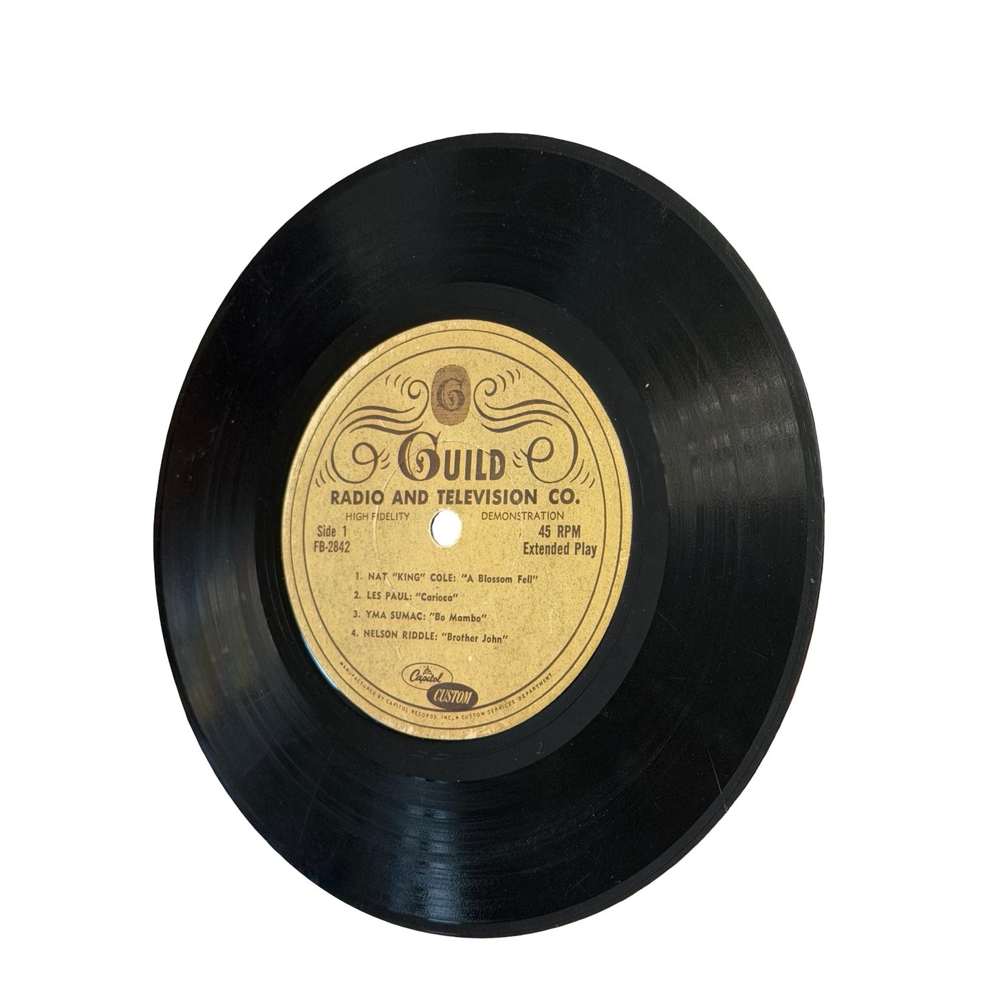 1956 Guild Radio Television Co Demonstration 45 RPM EP Capitol Custom Record Graphoanal