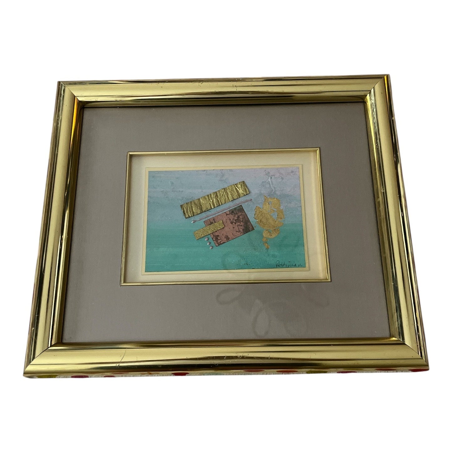 Merri Pattinian Original Mixed-Media Collage *Teal Charisma*