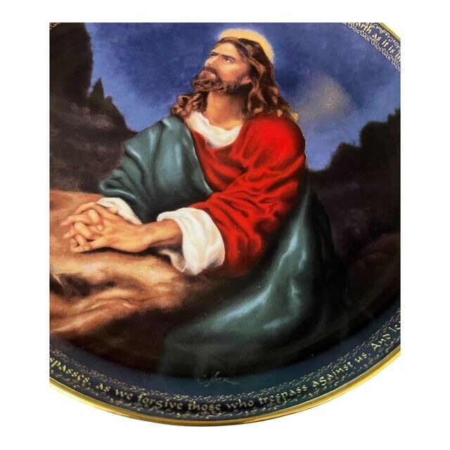 Bradford Exchange THE LORD'S PRAYER Plate – Christopher Nick – 1995 – Moments of Prayer Series – No. 9070A