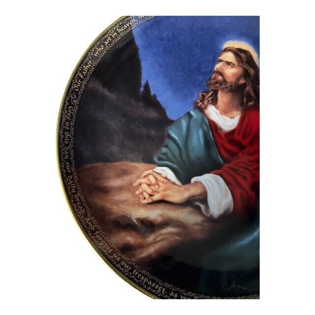 Bradford Exchange THE LORD'S PRAYER Plate – Christopher Nick – 1995 – Moments of Prayer Series – No. 9070A