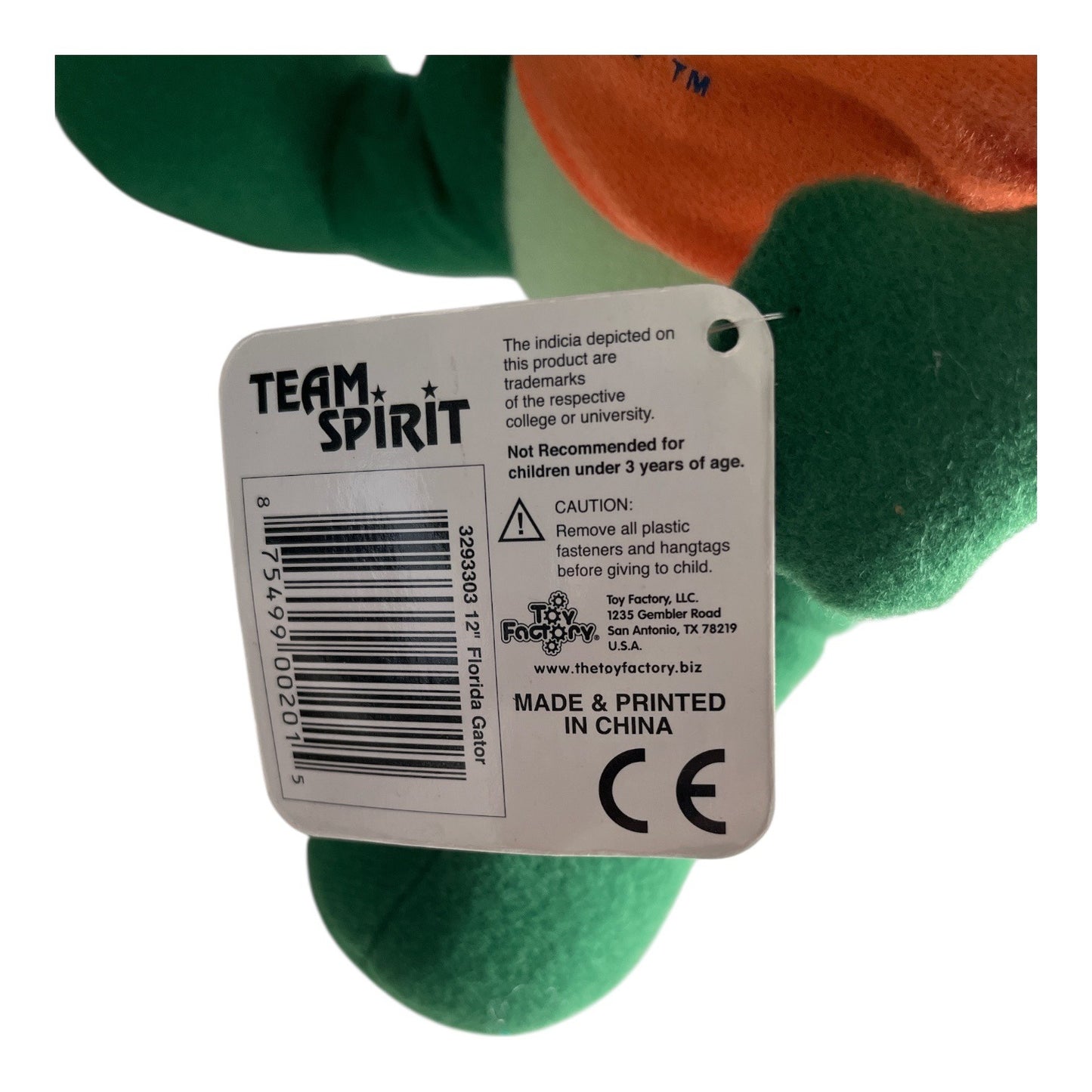 Florida Gators Mascot Plush 12” Team Spirit Toy Factory LLC NWT Collegiate Licensed