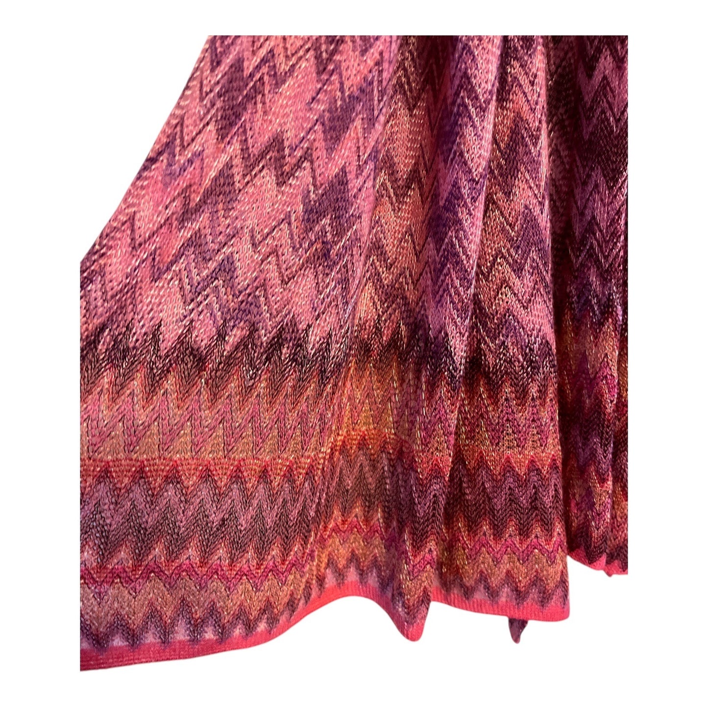 Lot of 2 Knit Scarves – Multicolor Chevron Stripes – a.n.a & Unbranded