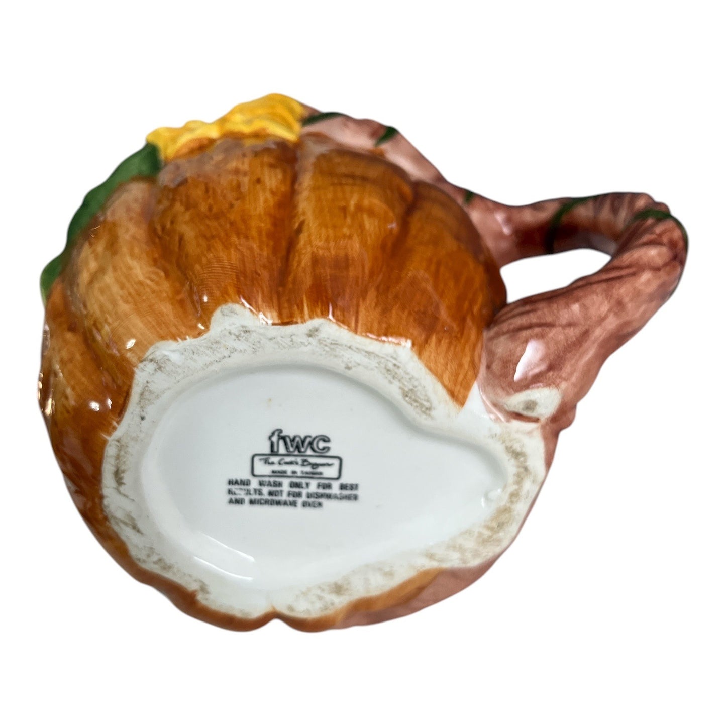 FWC The Cook’s Bazaar Pumpkin Pitcher Ceramic Fall Harvest Gourd Design Made in Taiwan