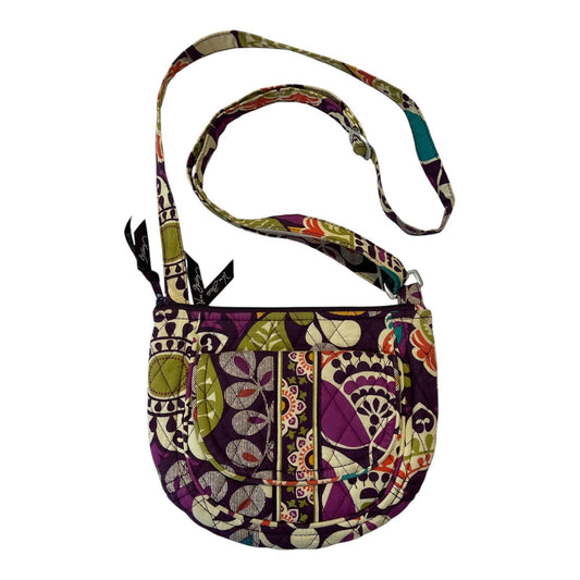 Vera Bradley Quilted Crossbody Bag – Ribbons Pattern – Adjustable Strap, Pockets