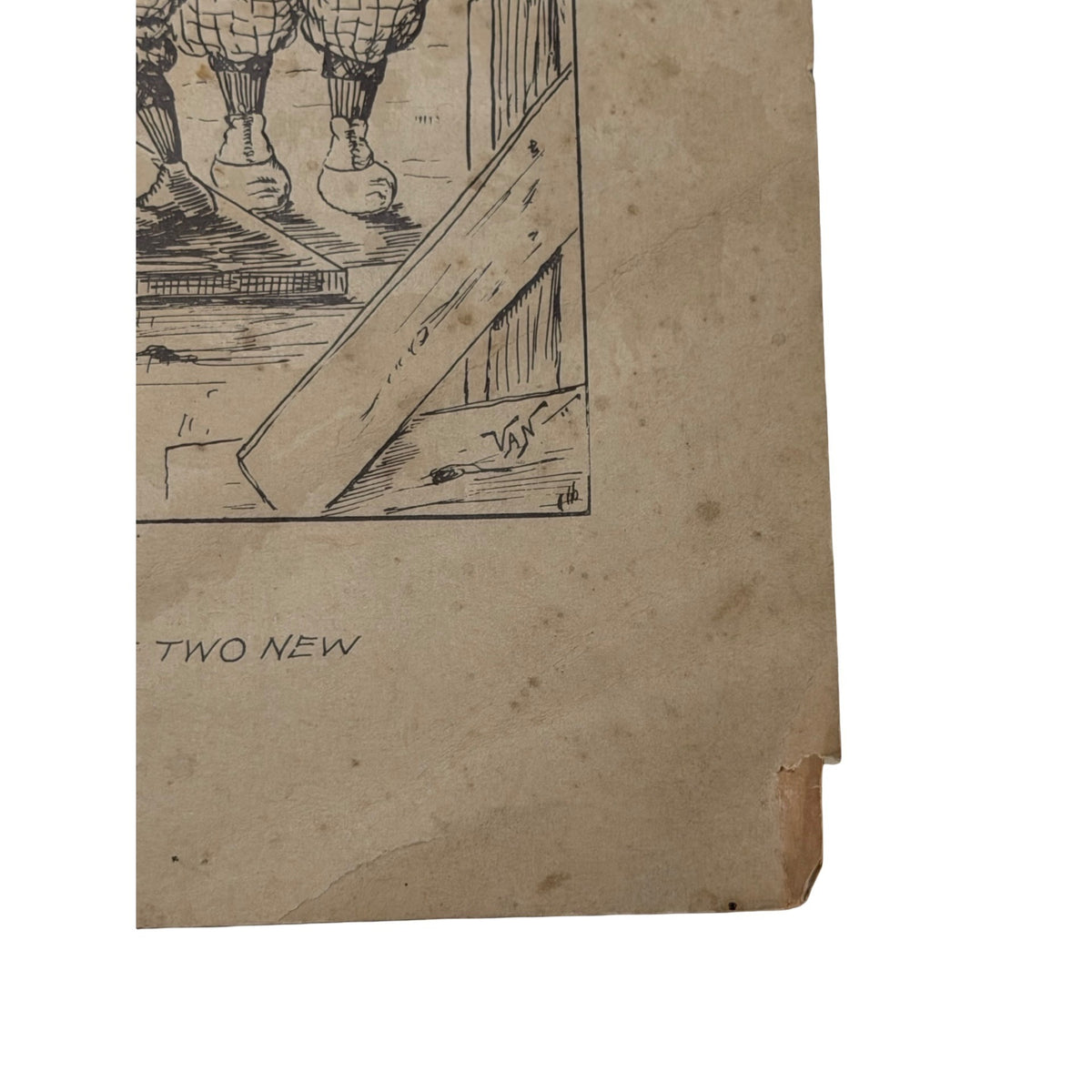Antique 1890s 5 A.M. Pump Club Cycling Caricature Bartholomay Brewing Signed Van