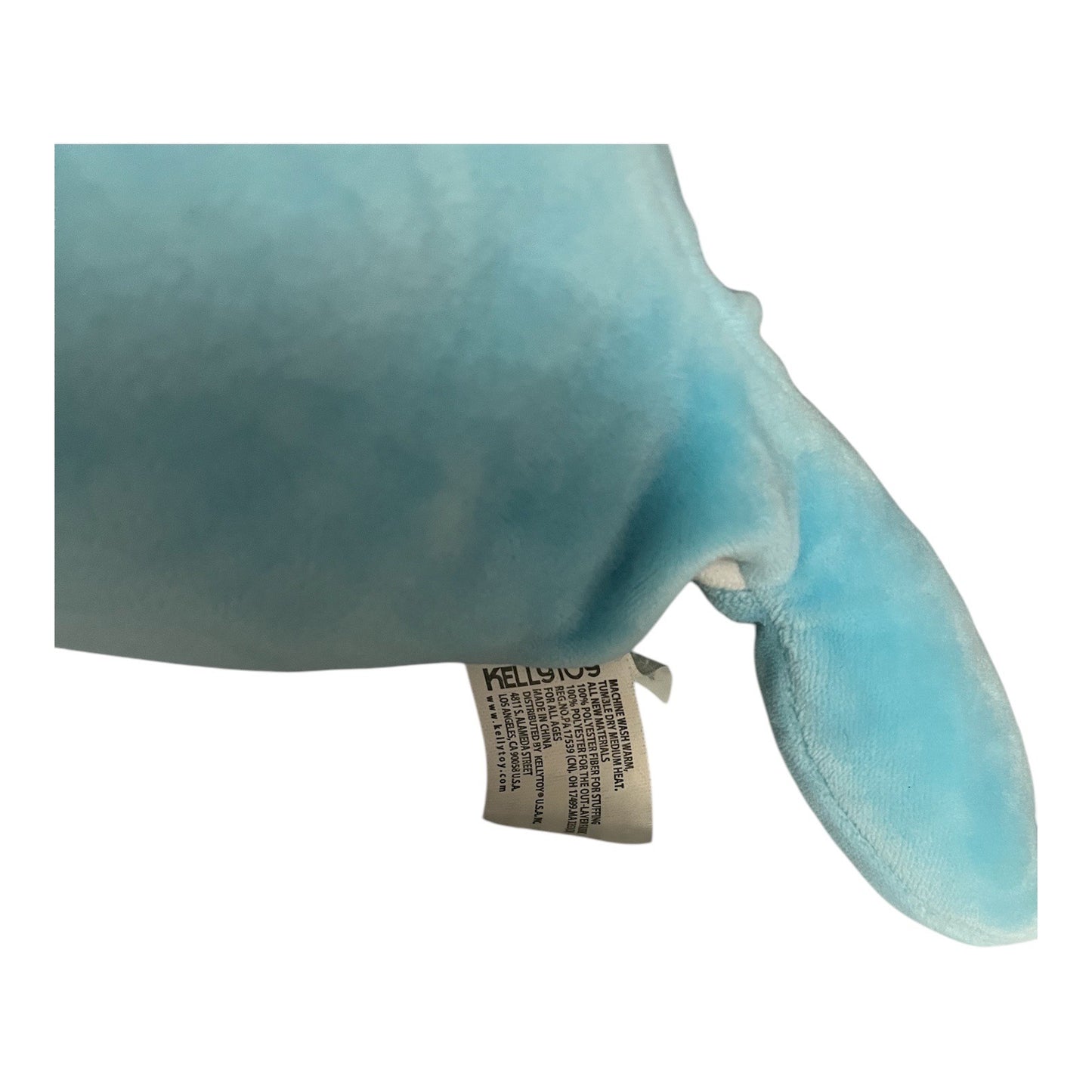 Kellytoy Narwhal Plush – Blue & White with Iridescent Horn