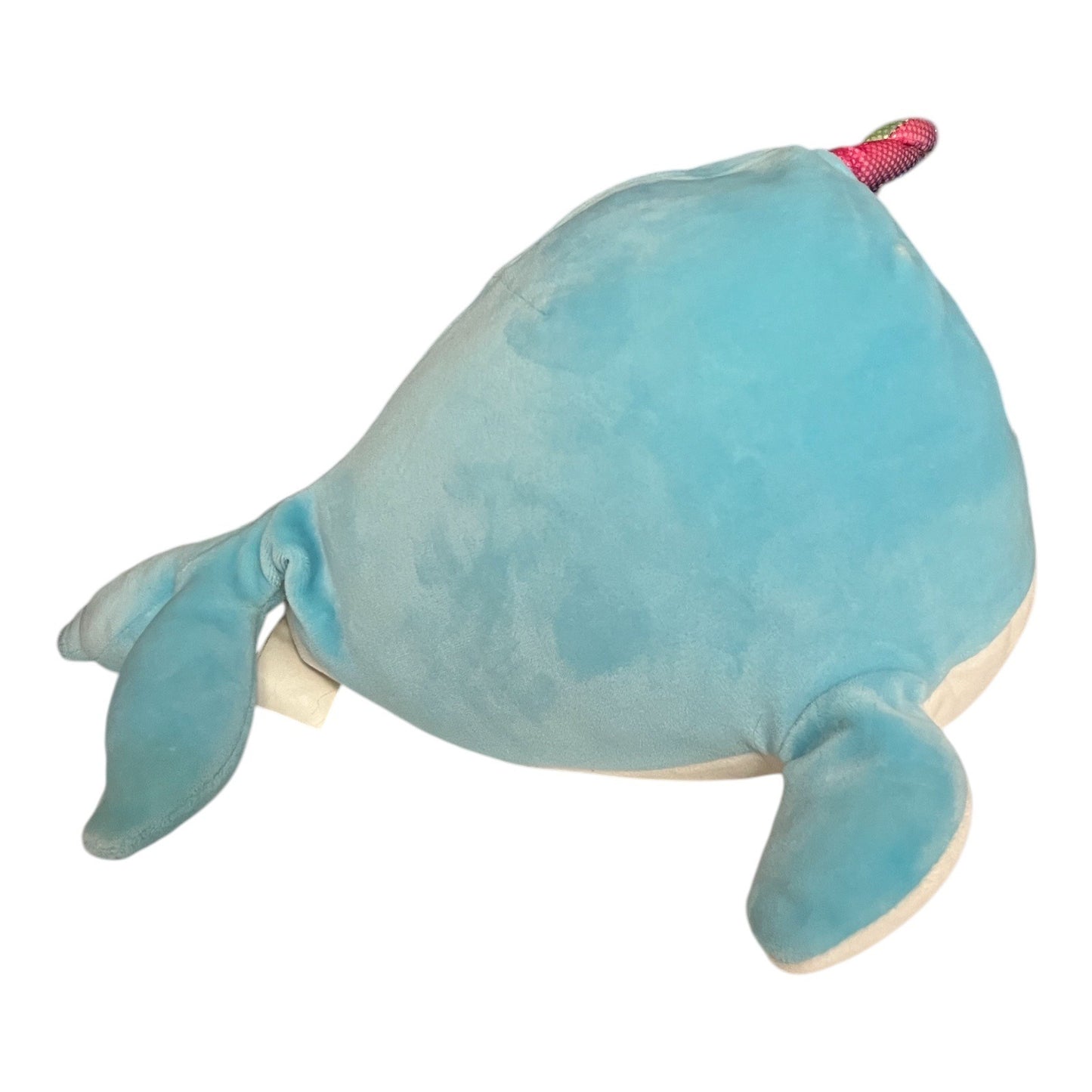 Kellytoy Narwhal Plush – Blue & White with Iridescent Horn