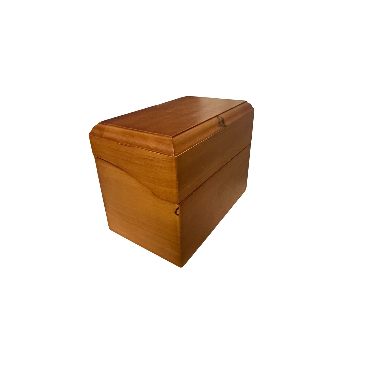 Vintage Handmade Cedar Wood Keepsake Box Storage Chest Rustic Knot Detail